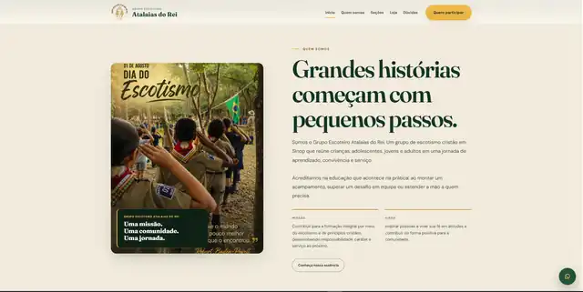 Capa do projeto Grupo Escoteiro Atalaias do Rei