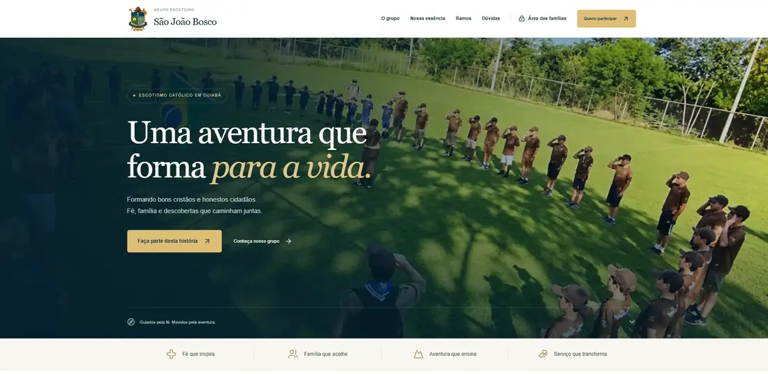 Capa do projeto Grupo Escoteiro São João Bosco